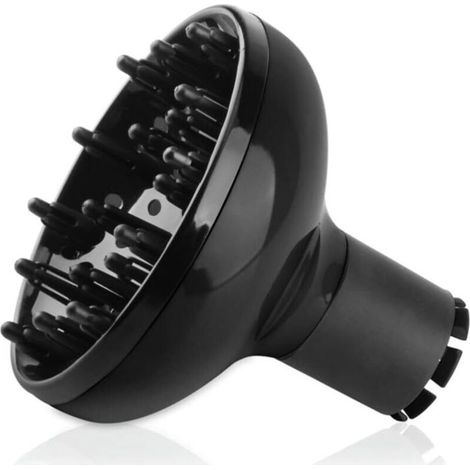 Diffuseur universel pour sèche-cheveux professionnel - Buse universelle pour coiffer les cheveux bouclés ou ondulés (noir) (1/5)