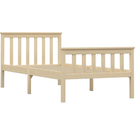 Maison Exclusive - Massivholzbett Helles Holz Kiefernholz 100x200