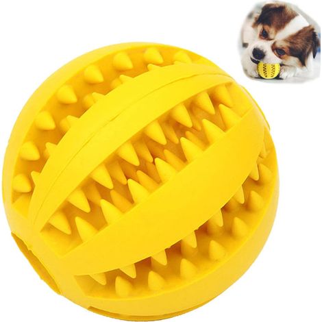 Balle interactive pour chien non toxique pour chiot et chat jouet à mâcher pour nettoyage dentaire et entraînement IQ