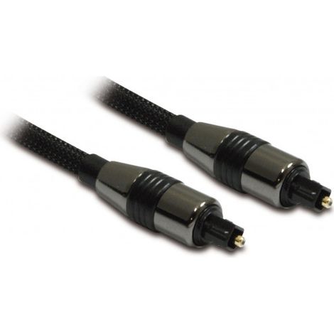 Câble audio fibre optique Toslink mâle/mâle 2 m – Excellente restitution sonore pour TV et Home Cinéma – Connectivité numérique avancée – Metronic