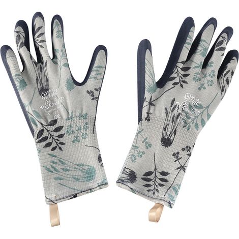 Gants de Jardinage Femme Antidérapants Imperméables Résistants aux Piqûres (Bleu, Taille L) (1/4)