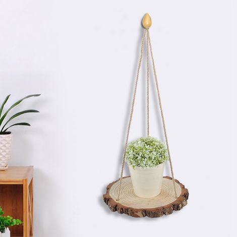 DIY Hängendes Pflanzenregal im Retro-Stil für Zuhause und den Innenhof (24 x 2 cm) (1/5)