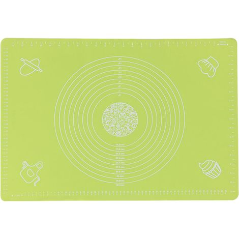 64x45cm High Temperature Resistant Non-Stick Silicone Dough Mat with Scale Baking Tool(Green ) (1/5)