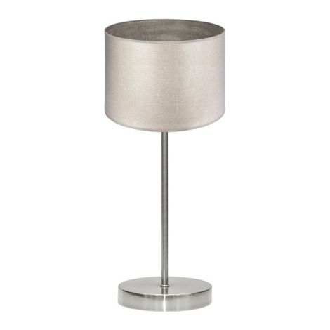 Lampada da tavolo Tania 1xe14 Nichel/legno grigio 42x17x17 Cm (1/2)