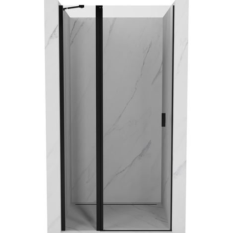 Mexen Mist puerta de ducha abatible 100 cm, transparente, negro - 8A4-100-000-70-00 (1/5)