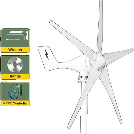 Générateur d'Éolienne, Haute Efficacité, Options Personnalisées, 12V, Avec contrôleur Mppt, 2000W (1/2)