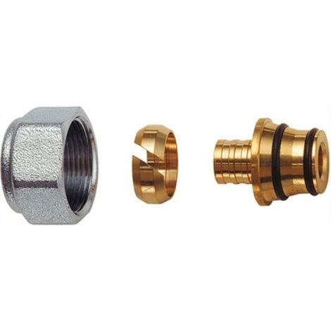 KIT PER TUBO MULTISTRATO 24x19 CALOTTA CROMATO Diam. 12 x 2