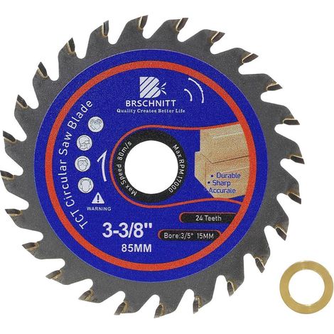 Kreissägeblatt 85mm Hartmetall 24 Zähne für Holz & Platten (1/5)