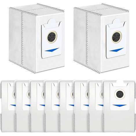 FOREHILL 10 Pack Sacs Poussire aspirateur pour Ecovacs T30S/T30S PRO/X5 Omni/Deebot X2 Omni,Antibactriens,10 Pices Pices de Rechange pour Sacs Poussire Haute Capacit 3L (1/5)