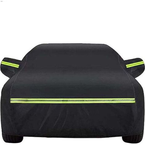 Outdoor Waterproof Car Cover Cotton with Zipper Anti-UV Breathable Protection Dust Rain Snow Sun (1/4)