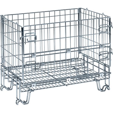 Cestello in rete apribile longitudinalmente 860x580x680mm Kongamek KM055008