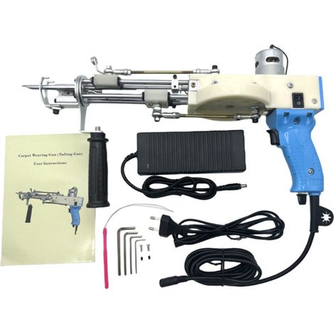 Métier à tufter électrique 2 en 1 – pour tapis DIY, poils longs 35/40/45 mm, machine à tapisserie, tissage de tapis (1/5)