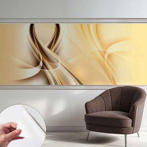 Fotomurale adesivo - parete decorativa - decorazione casa - stile moderno parete - Linee ondulate 250x104 cm (1/5)
