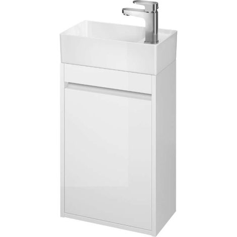 Cersanit Crea - Mueble para lavabo, 59x39x22 cm, 1 puerta, bisagras izq./dcha, blanco S924-001