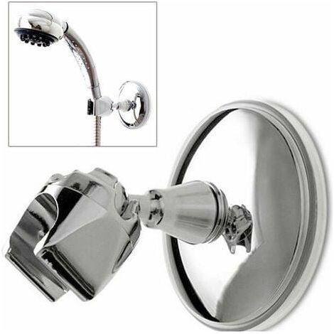 Support de pommeau de douche Ventouse Support mural Ventouse Ventouse Douchette Réglable Chrome avec Support de douche rotatif à 360° pour douchette (1/5)