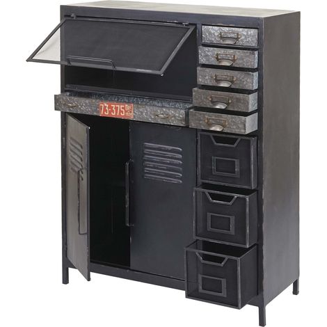 Apothekerkommode HHG-520, Schubladenschrank Sideboard, Industriedesign 115x89x35cm (1/5)