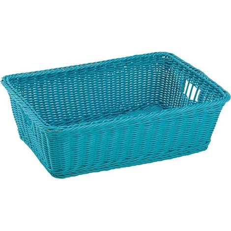 King Home SUNNY BLAUER SYNTHETISCHER VIMINI-KORB 48x34,5x16h cm (1/3)
