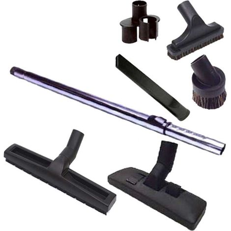 Set 7 accessoires RETRAFLEX (1 Brosse combinée, 1 Brosse sol dur 300 mm, 1 Canne télescopique Chromé perforée + 1 sac de 4 accessoires) (1/5)