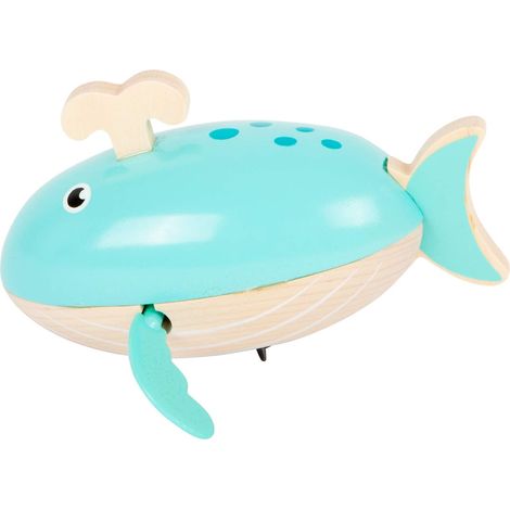 Giocattolo Acquatico Balena con Carica in Legno, Giocattolo con Carica Acquatico, per Bambini dai 24 Mesi (1/5)