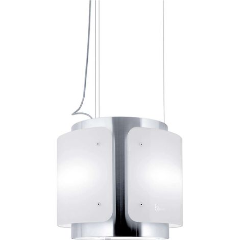 HOTTE DESSY cm. 40 - Acier inoxydable, verre blanc - 800 m³/h (1/3)