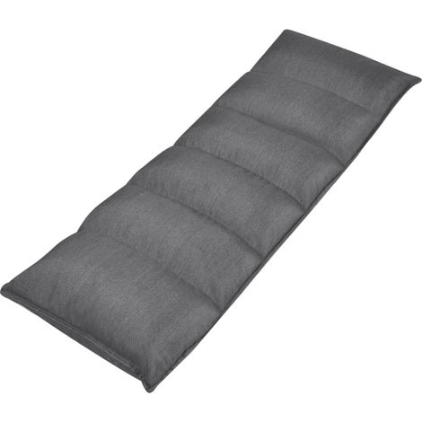 Chaise longue pliable Bain de soleil Transat de sol Gris Tissu 38723 (1/5)