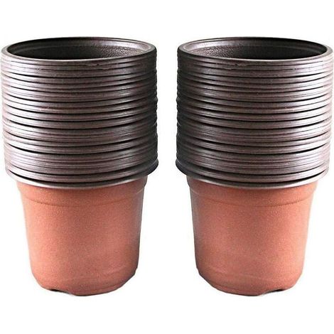Lot de 100 Pots en Plastique pour semis et Plant, 10 cm -RAPANDA (1/5)