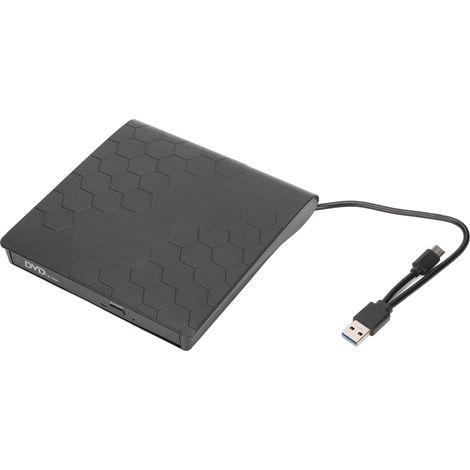 Lecteur DVD Externe USB 3.0 Ultra-Mince Portable Compatible Macbook Pro, Windows 10, Linux (1/5)