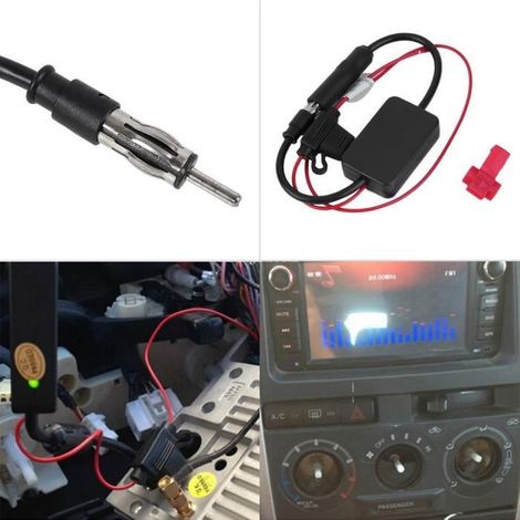 Antenne FM 12V ANT-208 pour Automobile - Amplificateur de Signal Radio (1/4)