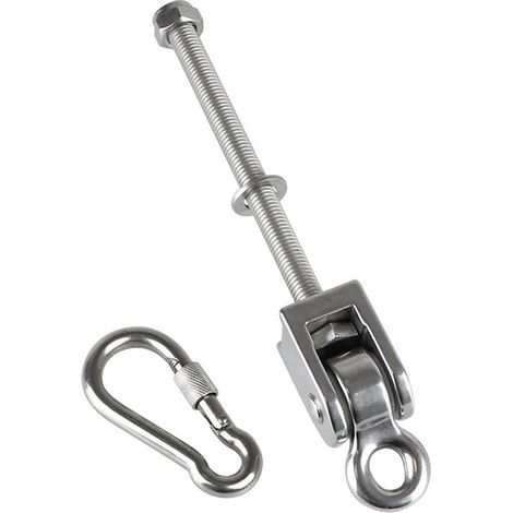 Swing accessories, outdoor swing hooks, 304 stainless steel, yoga hammocks, swing chairs, swing frames, amusement park accessories - swing hooks + 880 climbing hooks - connecting rings (1/4)