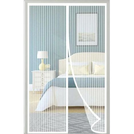 Moustiquaire porte fenêtre magnétique 120x210 cm – Maille ultra fine adhésive – Installation sans perçage