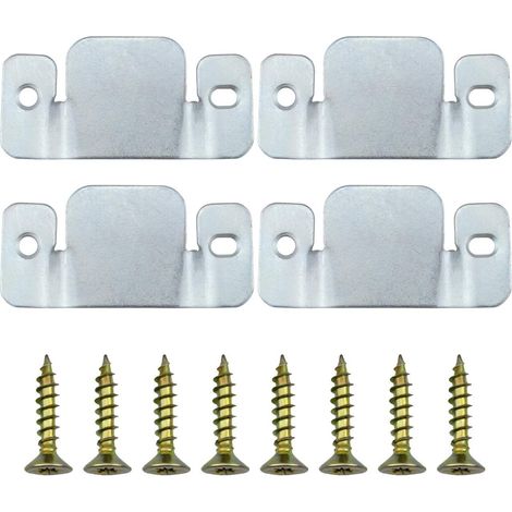 4 Pcs Connecteur de Canapé avec Vis, Fixation Canape Universels en Métal pour Canapé Sectionnel, Fixation Meuble Mural Connecteur de Meubles (96 x 40 mm) (1/5)