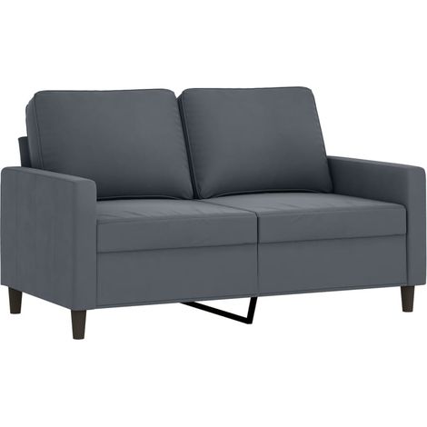 vidaXL 2-Sitzer Sofa Dunkelgrau 120 cm Velvet