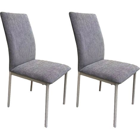 Lot de 2 Chaises - HOME DECO FACTORY - Emilia - Confortables - Marron (1/5)