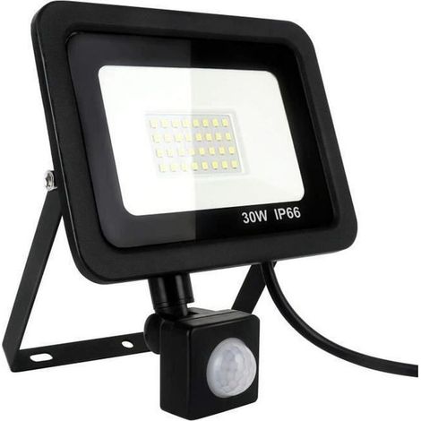 30w Projecteur LED Extérieur Détecteur de Mouvement Spot LED Puissant, 6000k (1/4)
