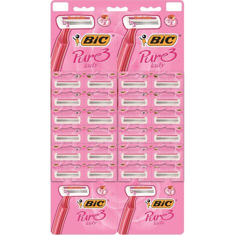 Rasoio Bic Pure 3 Lady rosa - Confezione da 24
