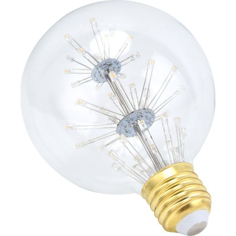 Antike LED-Glühbirne, 3 W, G95 E27, runde Kugelform, 85–265 V, warmweißes Licht, ideal für festliche Dekorationen (1/5)