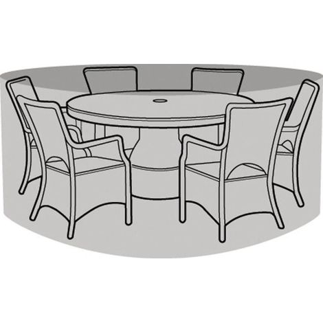 6 Seater Round Table & Chairs Cover - Premium - W1398 (1/3)