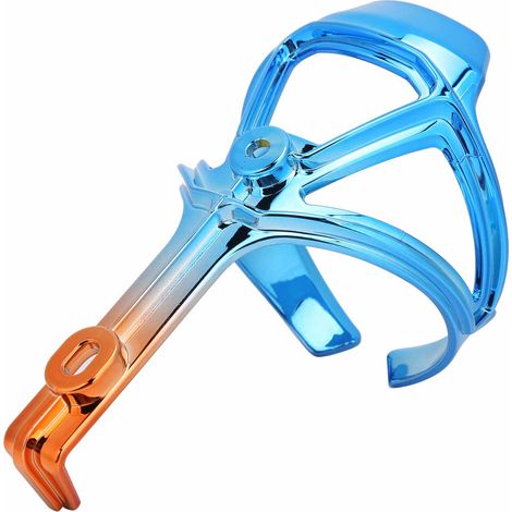 Porte-bidon bicolore pour vélo, fixation sécurisée, accessoire de cyclisme, bleu café (1/5)