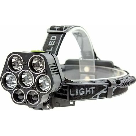 Linterna frontal superbrillante, potente linterna frontal impermeable de 3000 lm, batería recargable USB 18650, linterna frontal, linterna de camping para acampar al aire libre, pescar y hacer senderi