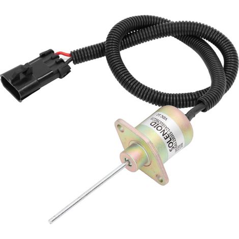 Solénode d'arrêt de carburant 12 V 1503ES-12A5SUC9SCC28 Remplacement 3 bornes pour Kubota V2203-DI. (1/5)