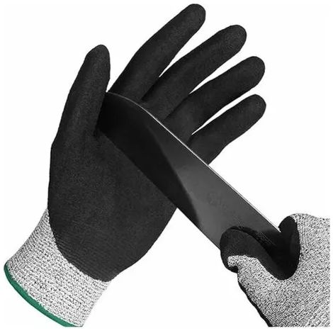 Gant de protection anti-coupure niveau 5 en maille d'acier inoxydable, adapté au travail des huîtres, gant de sécurité robuste pour la manipulation des coquillages, résistant aux lames et aux perforat (1/5)