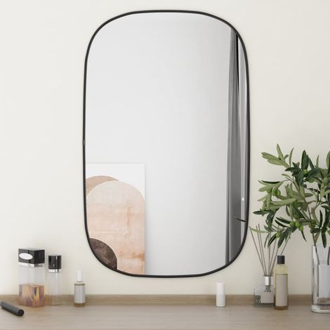 Miroir mural,Miroir déco Noir 80x50 cm CFW73742 (1/5)