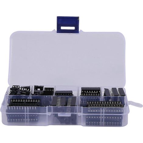 Kit de 132 adaptateurs de soudure pour supports de circuits intégrés DIP, 6, 8, 14, 16, 18, 20, 24, 28 broches, adapté aux kits de bricolage Arduino PCB. (1/5)