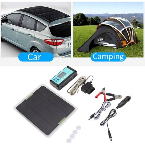 5W monokristallines Solarpanel, 18V 50A MPPT-Regler, Spannungsregler, zwei USB-Anschlüsse zum externen Laden, Starthilfe für Autos. (1/5)
