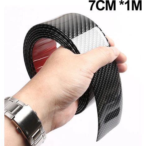 (7 cm x 1 mètre) Bande adhésive de protection en fibre de carbone BLALION pour voiture,à coller soi-même,pour seuils de porte et rétroviseurs latéraux Film protecteur anti-rayures et imperméable (1/3)