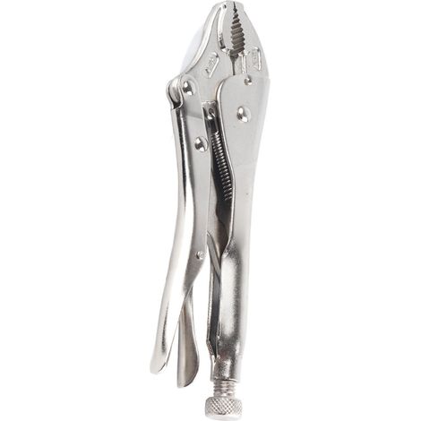 Pince à bec courbe verrouillable en acier chrome vanadium, outil portable mini pour serrage de pièces, 220mm (1/5)