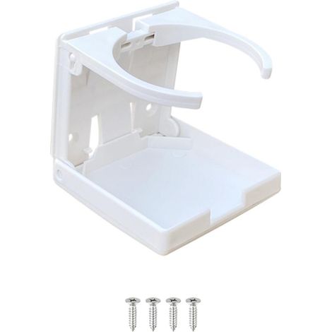 Porte-gobelet pliable en plastique ABS pour voiture, bateau, camion (blanc) (1/5)