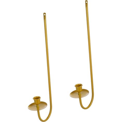 Bougeoirs Muraux Décoratifs en Métal Doré Accessoires De Décoration pour La Maison (1/5)