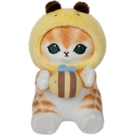 Pendentif peluche style japonais mignon - Poupée chat abeille de 20 cm