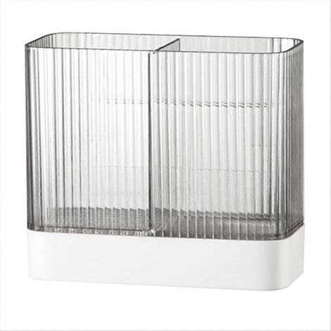 Wandmontierter Utensilienhalter aus Steingut, Küchenorganizer, weiß (1/5)